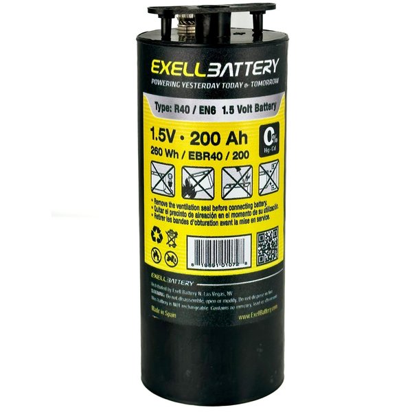 Exell Battery EBR40 Type R40 1.5V Battery EN6, HO40, 906AC, Ignitor EB-R40